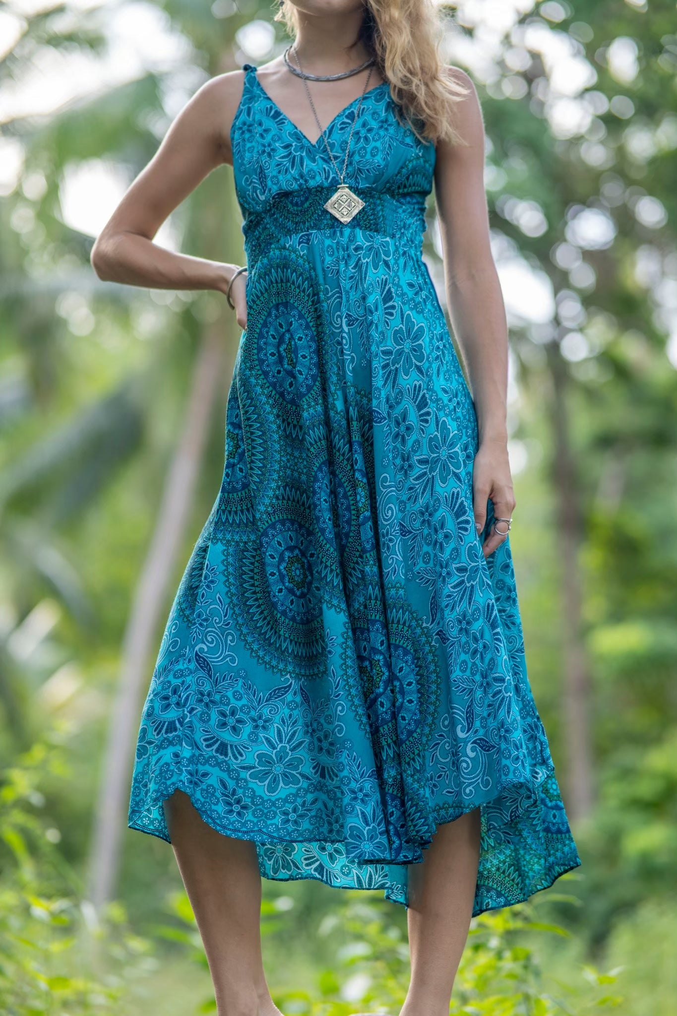 Floral Circle Mandala Catherine Dress