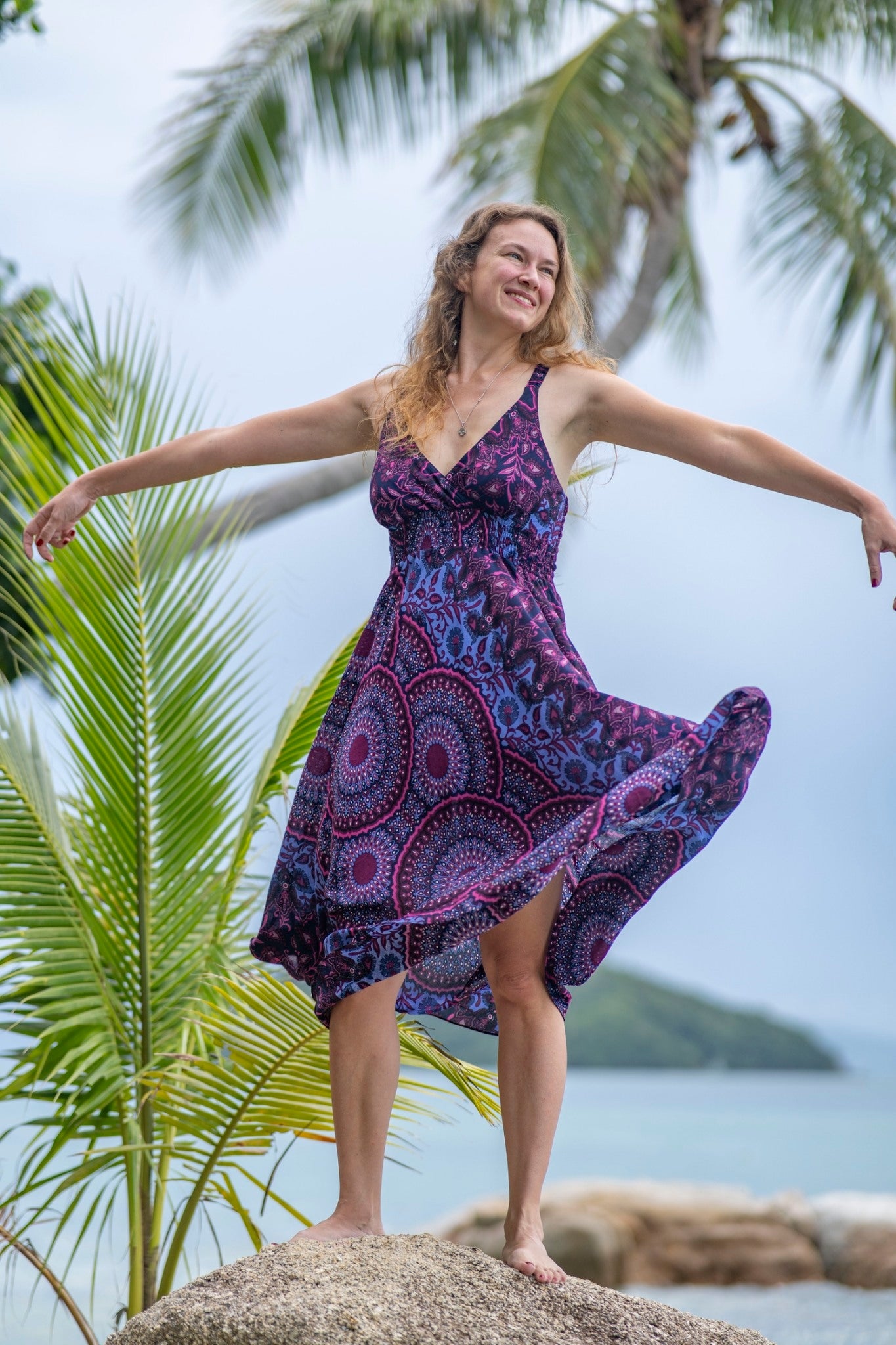 Floral Mandala Catherine Dress