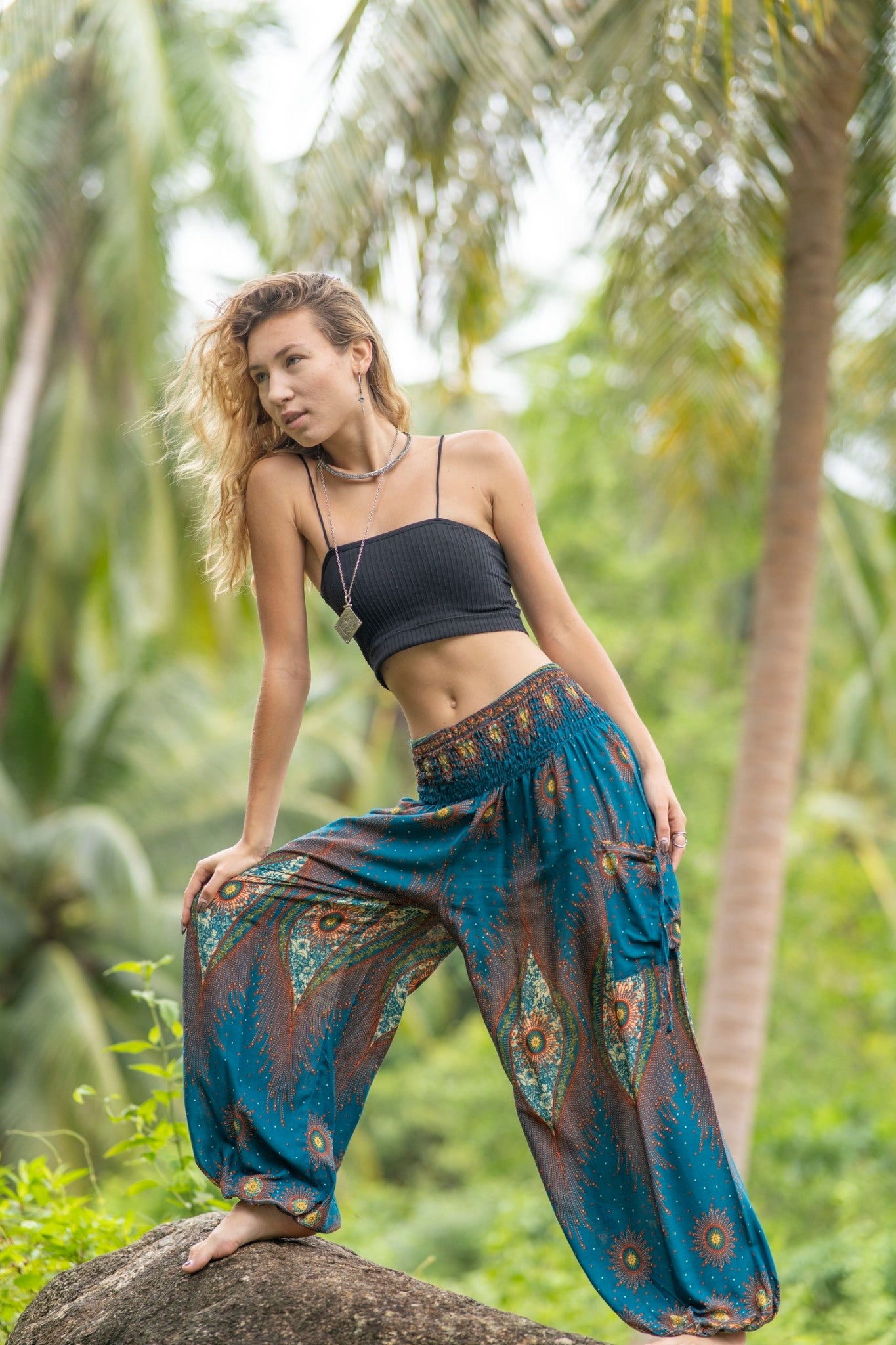 Peacock Eyes Harem Pants