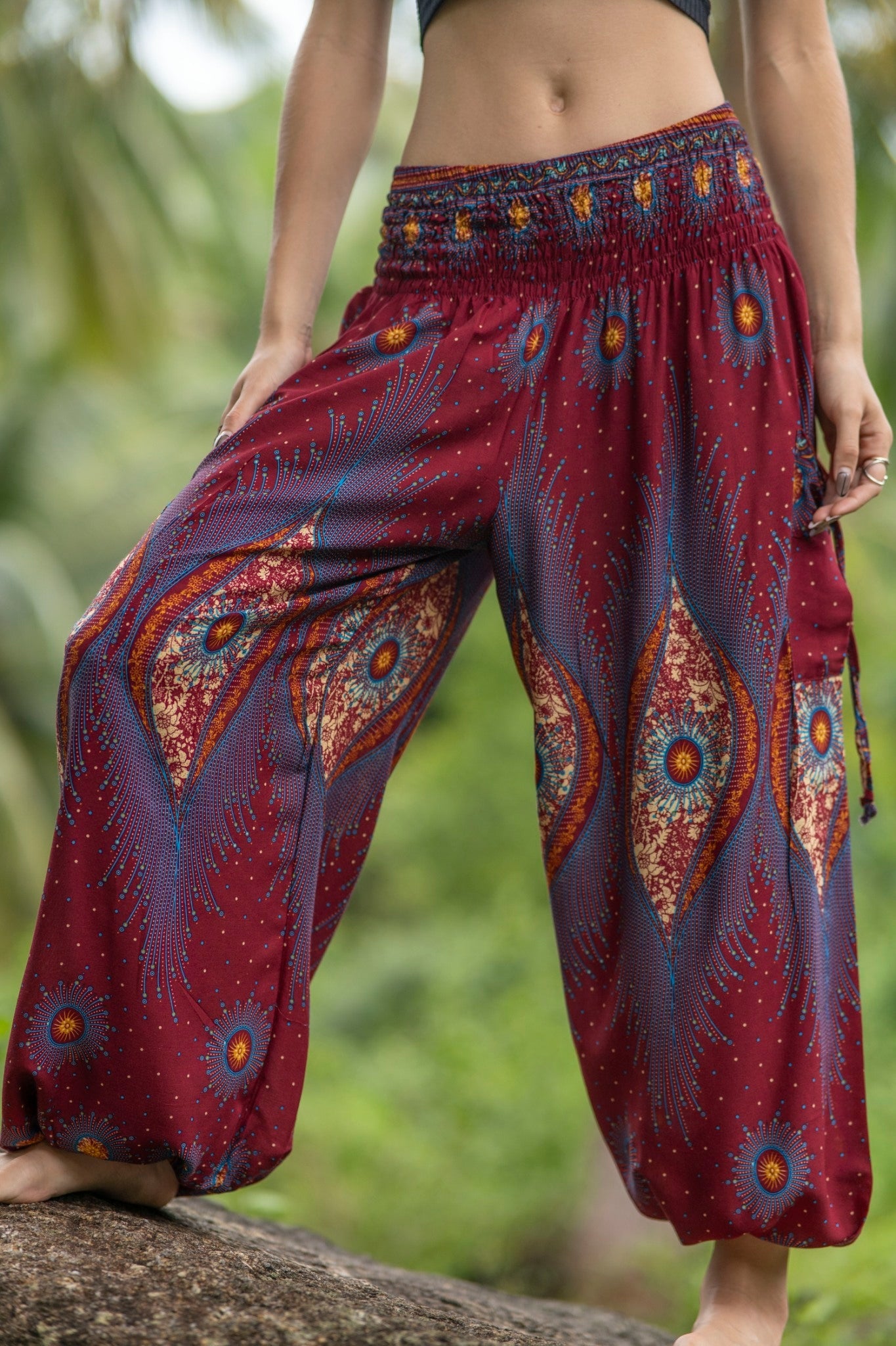 Peacock Eyes Harem Pants