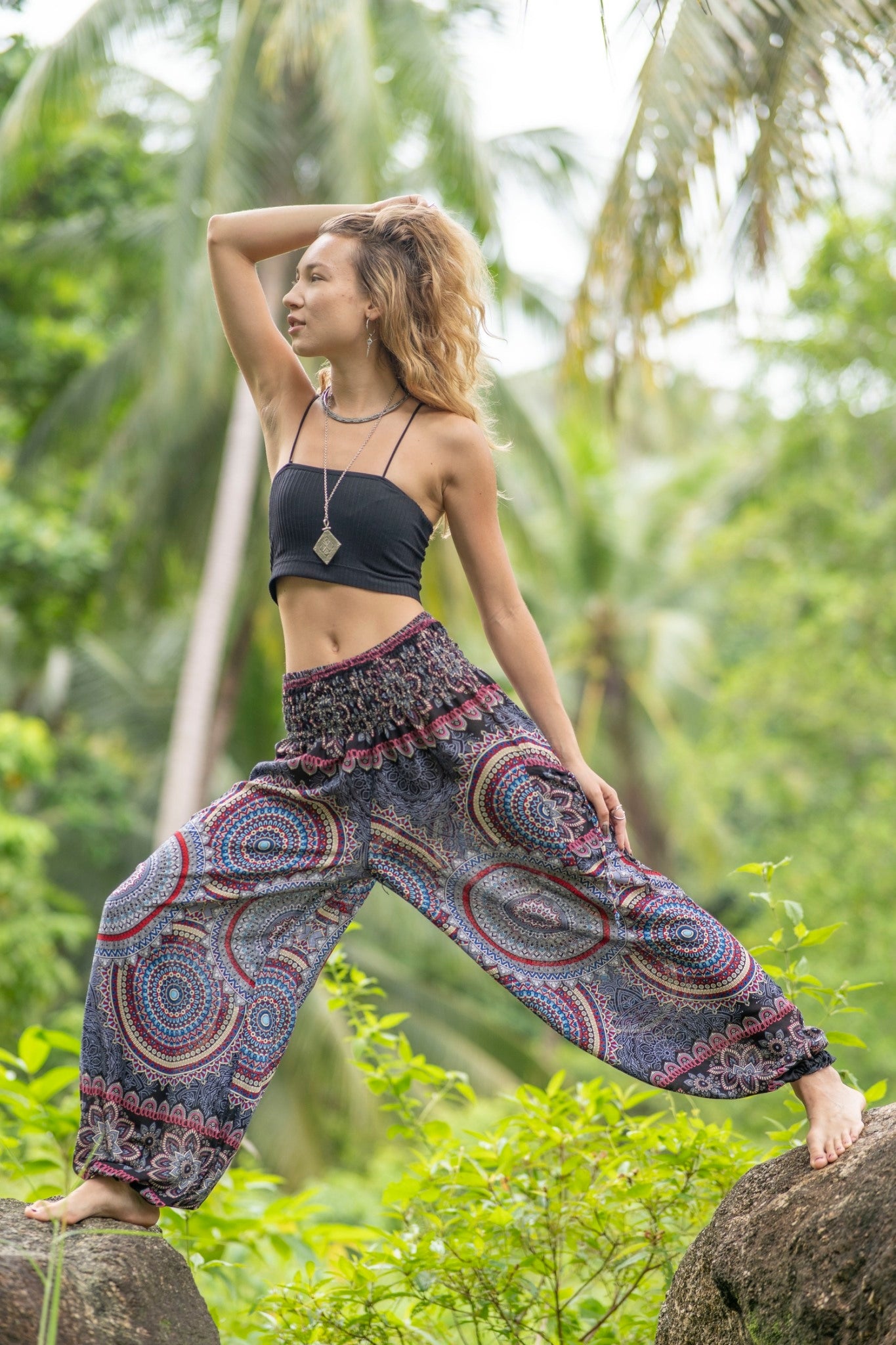 Dicolor Mandala Harem Pants