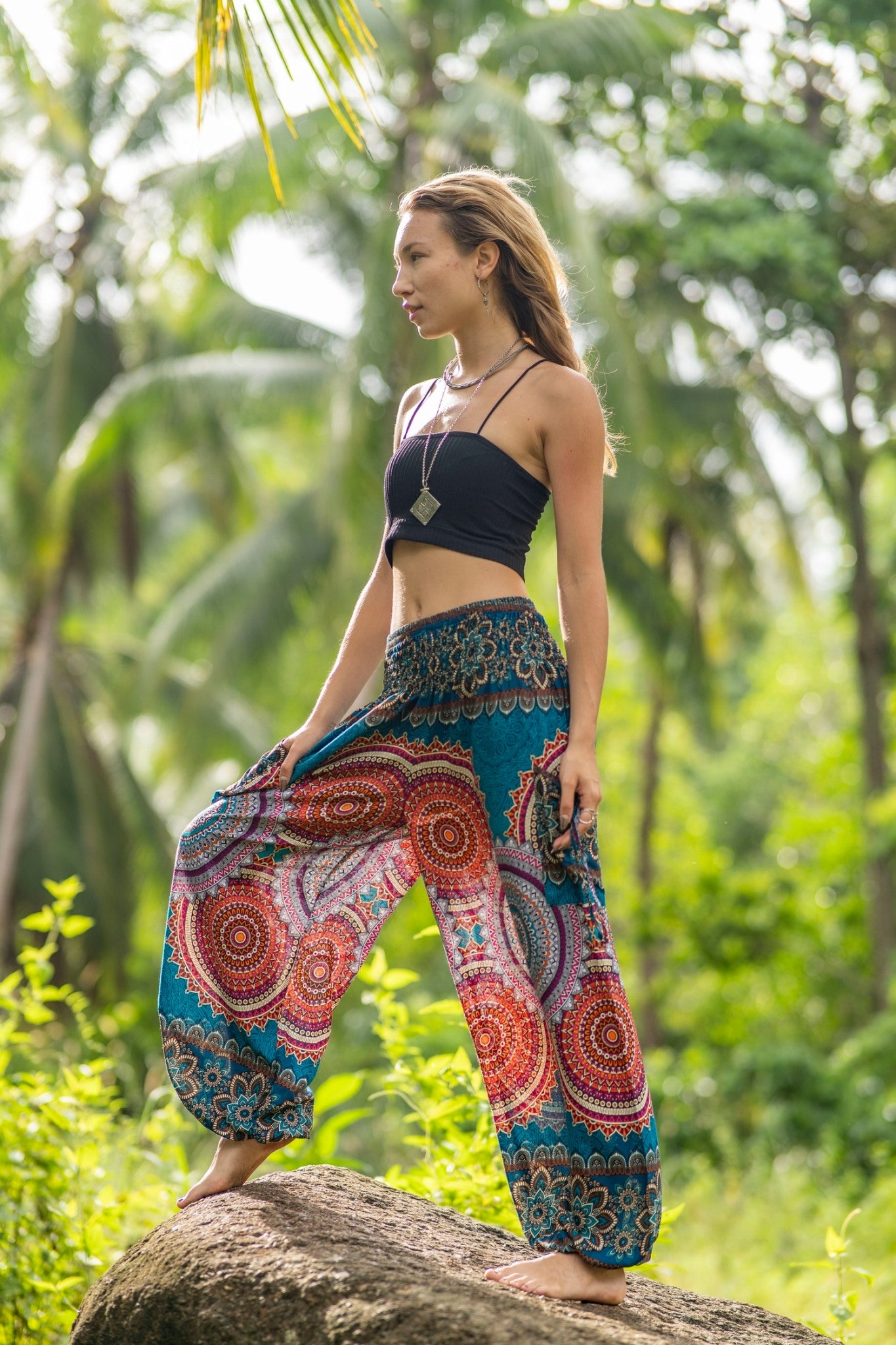 Dicolor Mandala Harem Pants