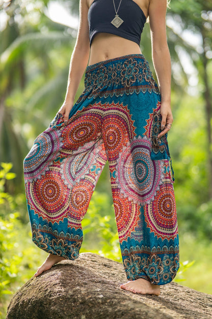 Dicolor Mandala Harem Pants